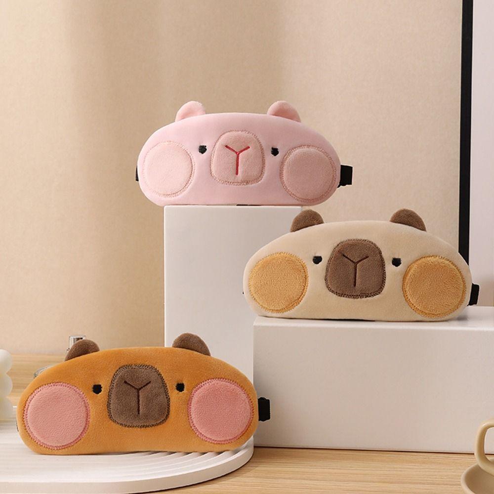 Cute Plush Sleeping Eye Covers Cartoon Night Eyeshade Shading Sleeping Mask  Eye Care Tools