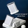 Dispensador Inteligente de Fio Dental - Estojo Armazenador de Palitos de Fio Dental Auto-Pop com Refil para Viagem e Casa