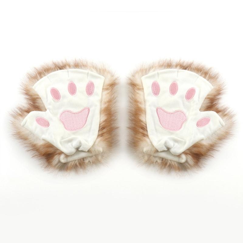 Foxes Costume Foxes Mask Cats Half Face Mask Foxes Tail Animal Fancy Costume Kit Accessories Halloween Cosplay Props