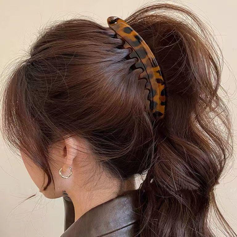 

Fluffy High Ponytail Banana Clip - Non-Slip Vertical Hair Volume Enhancer