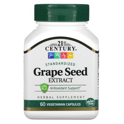 Grape Seed Extract, Standardized, Veggie Capsules, 60 (50Mg/Capsule)