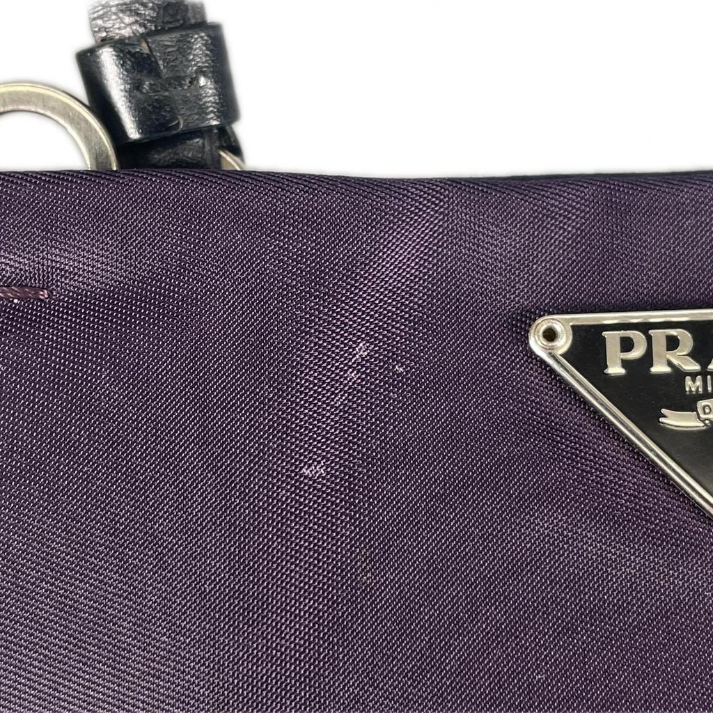 PRADA Triangular logo Handbag purple Women used