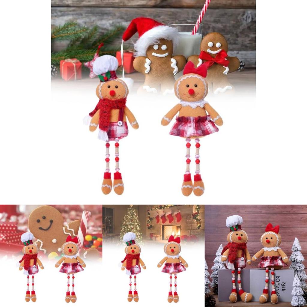 Adorable Resin Gingerbread Man Doll Festive Home Decor For Joyful Christmas Celebrations