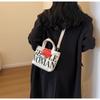 New Large Capacity Shoulder Bags Fashion Letter Painted Canvas Crossbody Bags Tote Bags Birthday Gifts