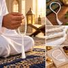4pcs White Tasbih Beads 33 Beads Prayer Beads Necklace Portable Tasbeeh Set  Daily Prayer