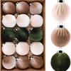 Ornement d'arbre de Noël en peluche floquée velours 6cm/8cm