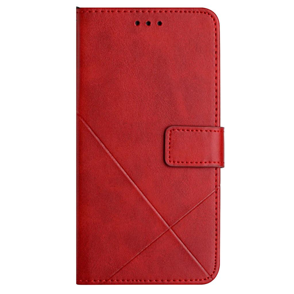For Xiaomi Redmi Note 13 Pro 4G/Poco M6 Pro 4G Case Lines Imprinted PU Leather Wallet Stand Phone Cover