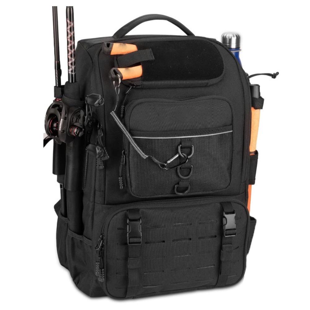 Large Capacity Fishing Tackle Backpack 40L Fishing Gear Storage Bag Fishing Bag Fishing Equipment чёрный