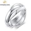 Tri-Color Titanium Steel Fashion Ring Set for Women - R-054