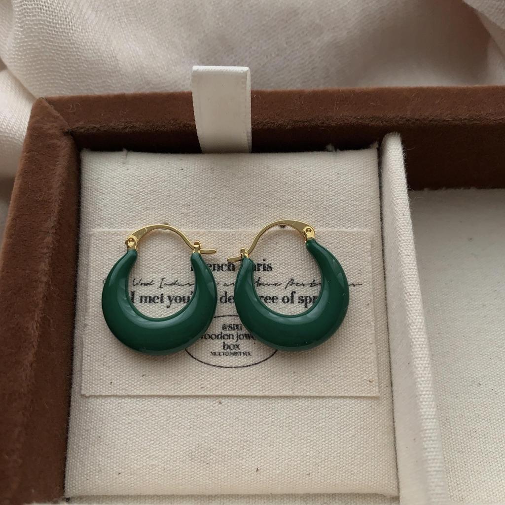 Classic Versatile Ring Earrings, Ear Buckles, Light Luxury, Simple Personality, Not Picky, High-End Autumn And Winter Earrings