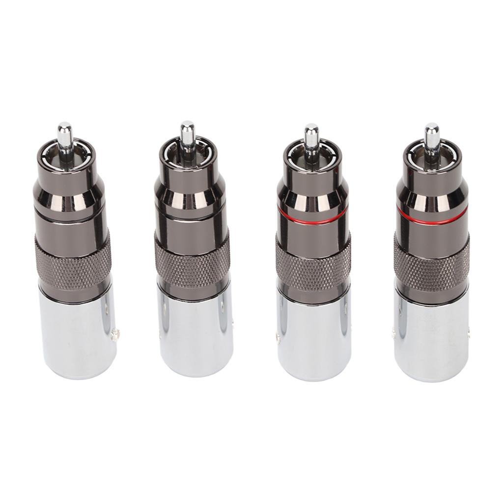 RCA Male Plug Chrome Plated Welding DIY RCA Sound Connector for 11.5mm Diameter Signal Coaxial Cable