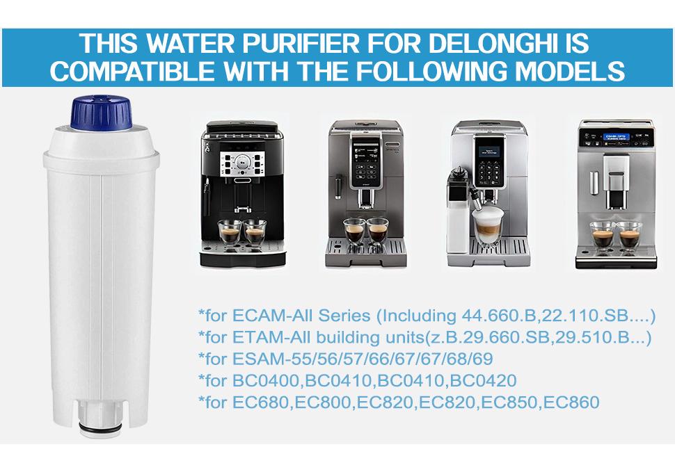 DeLonghi Coffee Machine Compatible Filter Cartridge DLSC002 for Esam, etam, and EC680 Models