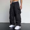 Mens High Waist Parachute Workwear Sweatpants Loose Casual Jogging Pants for Daily Casual Wear and Outdoor Sports