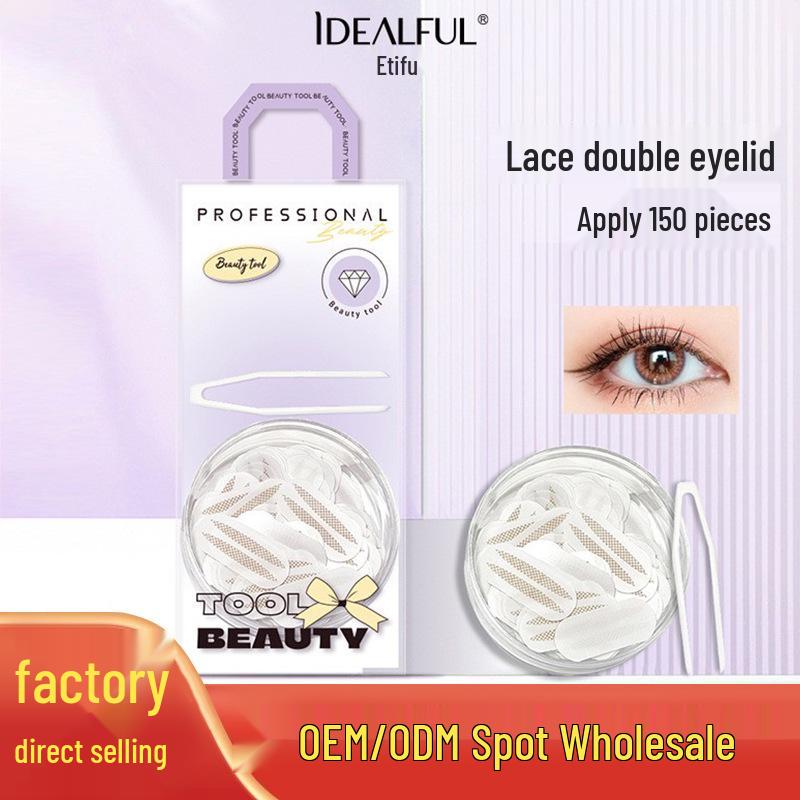

Invisible Lace Eyelid Tape - 150 Glue-Free, Water-Activated Beauty Stickers