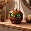 Pumpkin-Shaped Resin Figurine Compact Cartoon Halloween Pumpkin Statue Seasonal