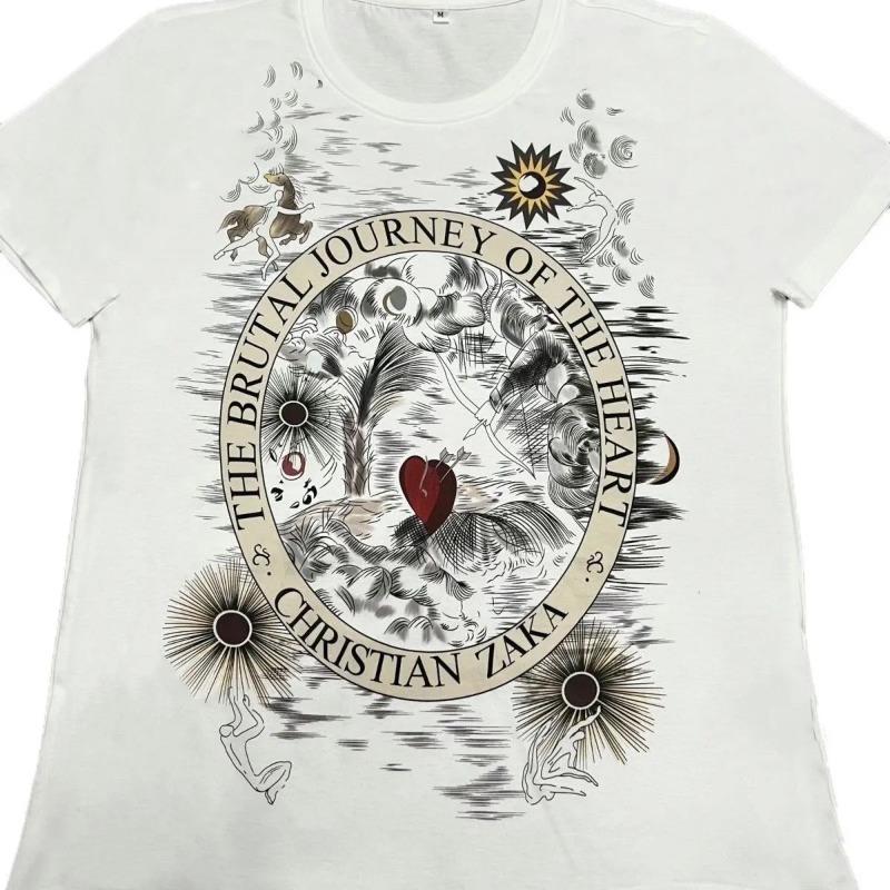 Fruity American Short-sleeved T-shirt for Women, Loose, Slim, Pure and Sexy, Fashionable Print, Versatile Half-sleeve for Small People