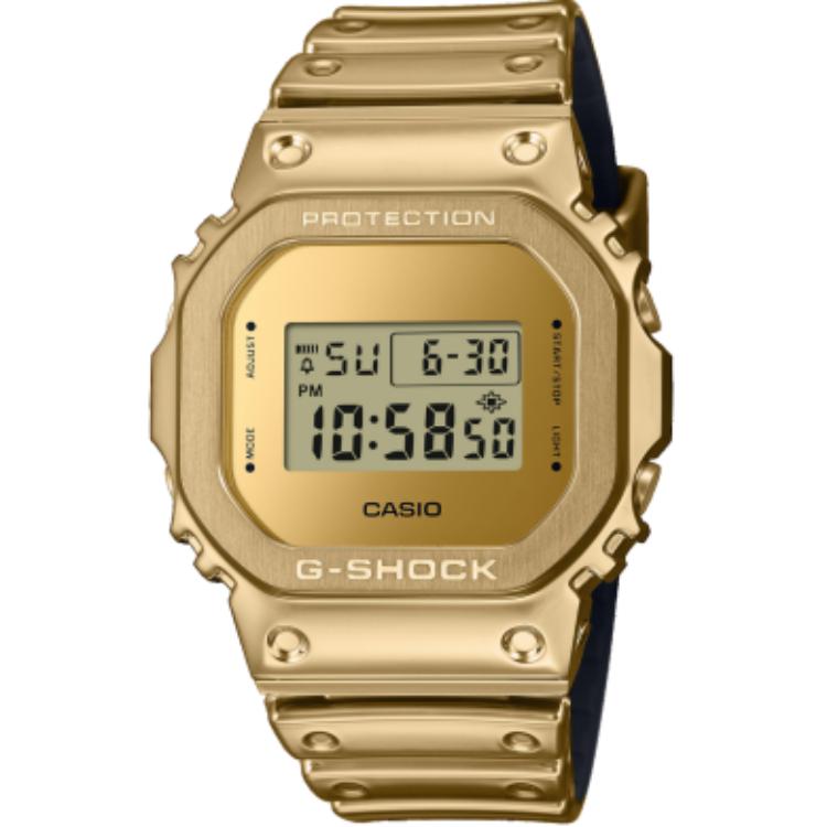 Casio DIGITAL 200m Waterproof Quartz Movement Silicone Strap Watch Unisex Gold Dial GM-5600YMG-9