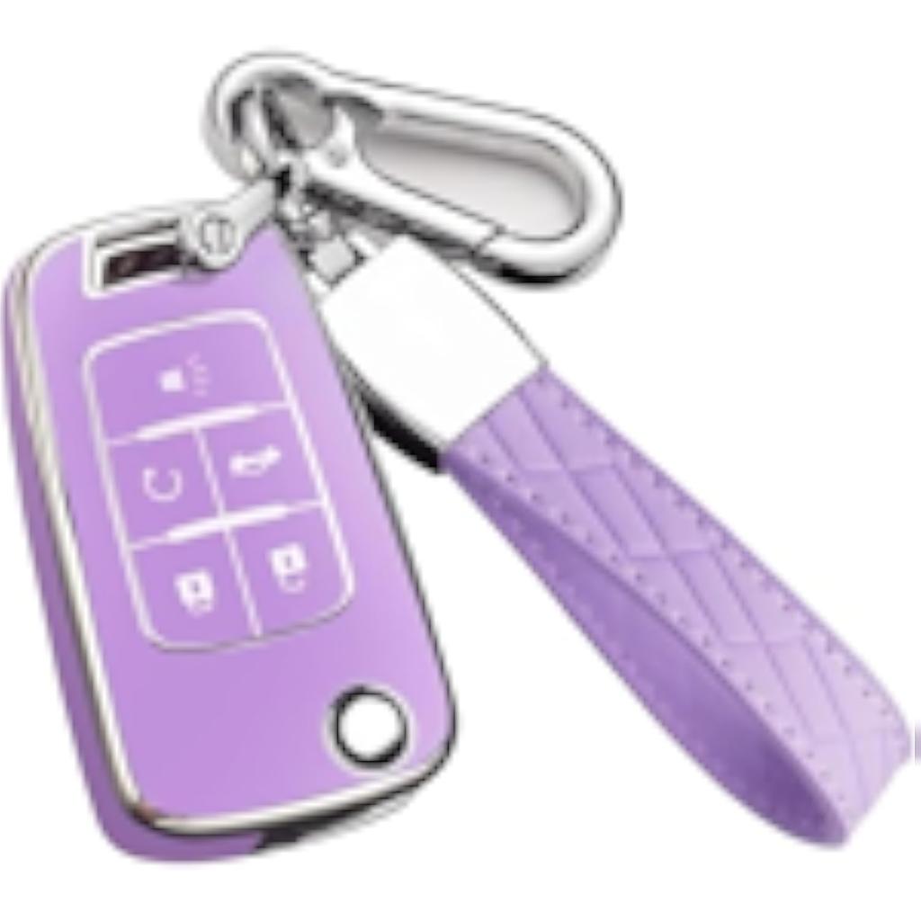 Do etui na kluczyk do Chevroleta z brelokiem, etui na kluczyk z TPU Premium z pełną ochroną do Chevroleta Equinox Camaro Cruze Malibu Sonic Buick Terrain