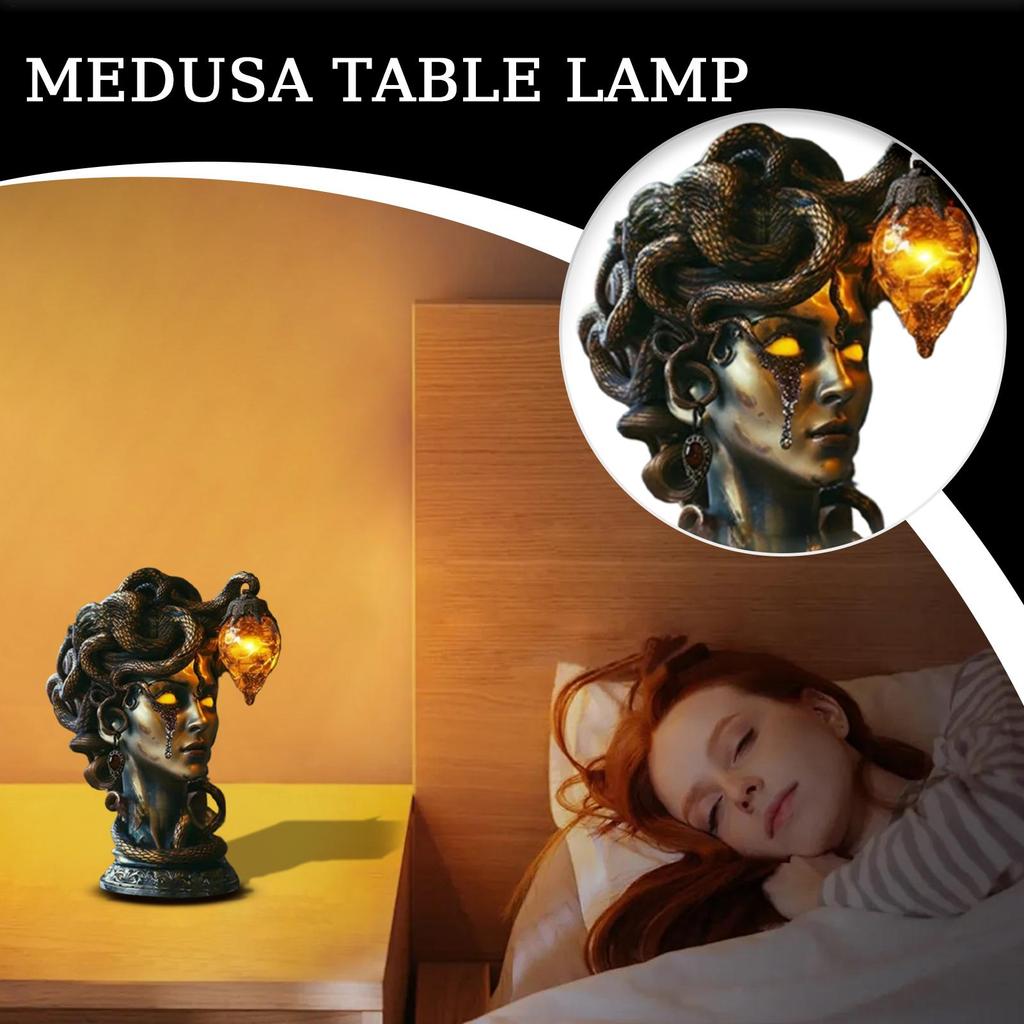 Table Lamp Lamp for Table Resin Figurines Decoration Lighting Collectible for Kitchen Christmas Living Room Home Halloween Desk