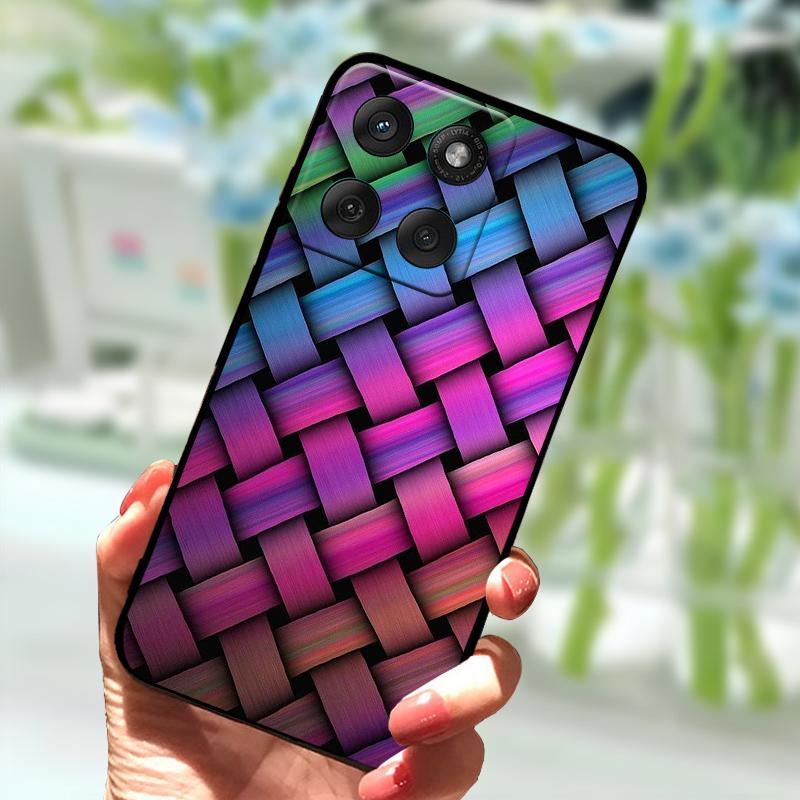 Weiche Hülle für Motorola Edge 60 Fusion Silikon TPU Schwarze Handyhülle für Moto Edge60 Fusion 5G Mode Luxus Stoßfester Bumper
