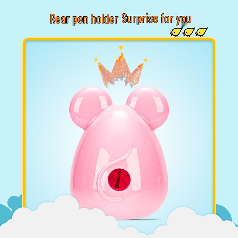 Deli 0569 Cartoon Mini Student Mouse Pencil Sharpener