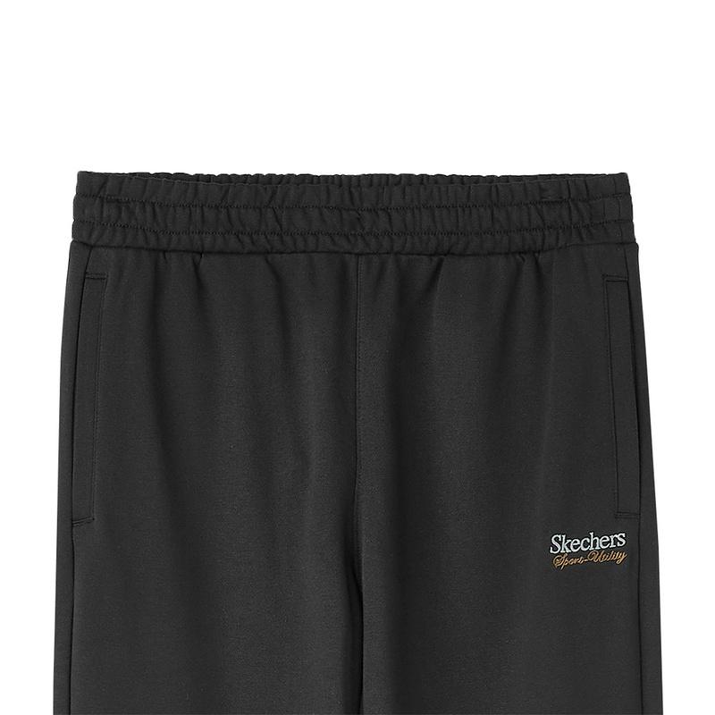Skechers Sports Alliance Series Casual Breathable Soft Cuffed Knitted Joggers Men Bottoms Black L424M024-0018