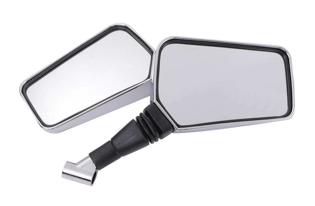 Custom Motorcycle Mirrors and Right with 8mm and 10mm Mounting Screws and Adapters Universal Fit for Super and Other Scooters (Left Set) Included.