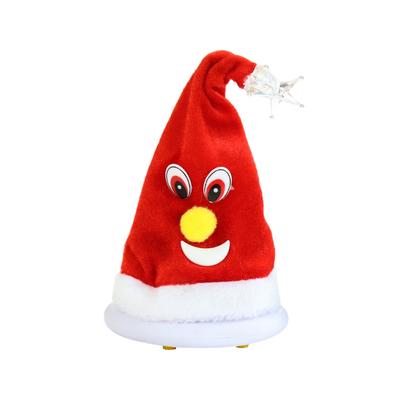 Singender und tanzender Weihnachtsmann Hut Elektrischer Weihnachtsbaum Weihnachts-Hut Schwingendes Musikalisches Spielzeug Leuchtendes Spielzeug
