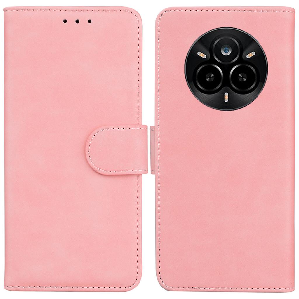 For Realme 14 Pro 5G Case Solid Color Leather Wallet Phone Cover