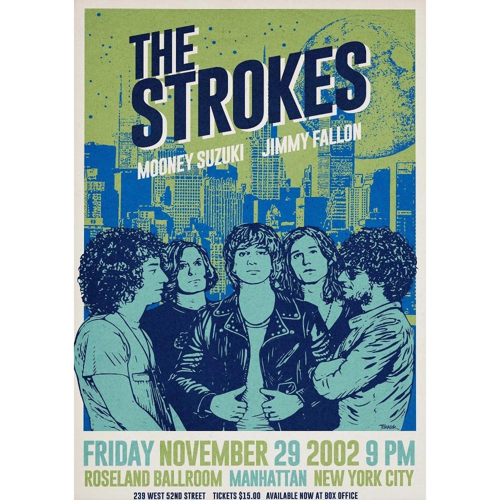 American Famous Rock Band The Strokes Posters Rock Music Album Prints Canvas Painting Wall Art Pictures Home Bedroom Club Decor