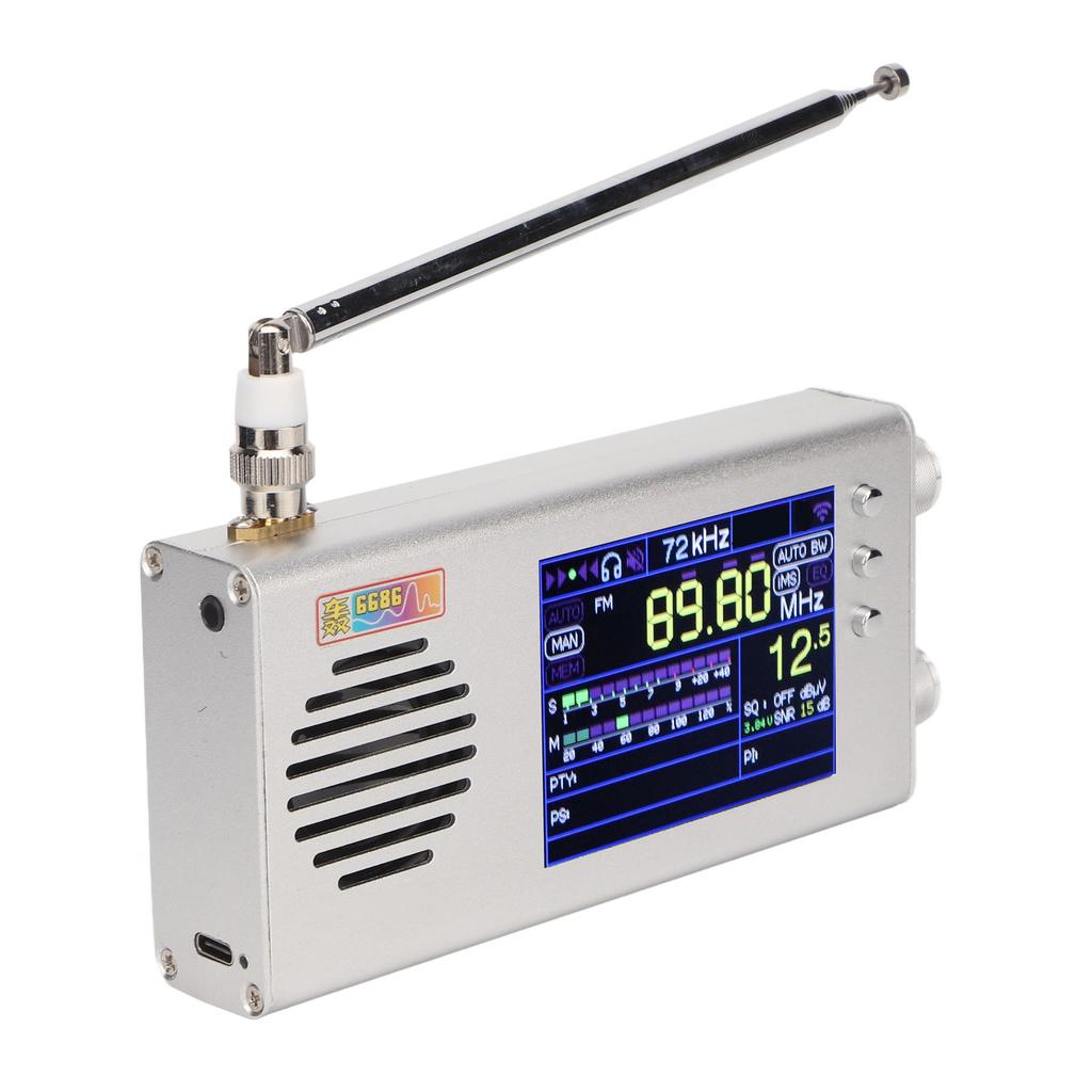 Full Band Radio Receiver 3.2inch LCD Display Dual Stereo Speaker MW Shortwave Portable Digital AM