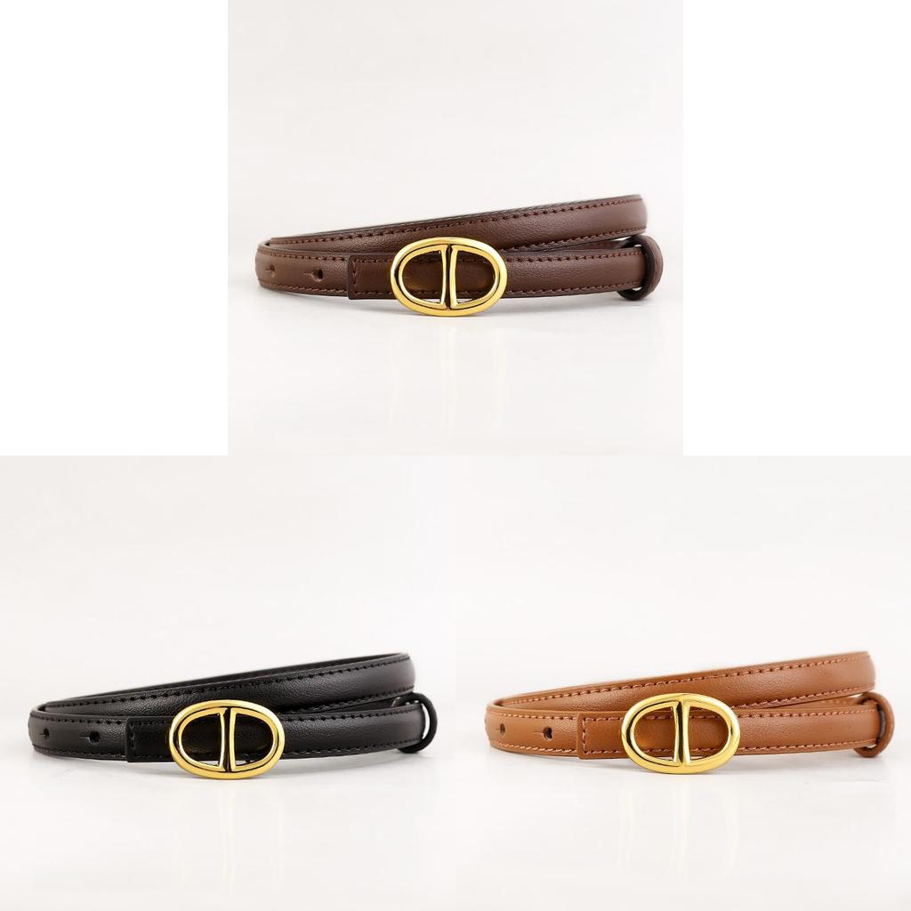 Classic Leather Belt For Women With Pin Buckle Casual Office Accessory For Spring