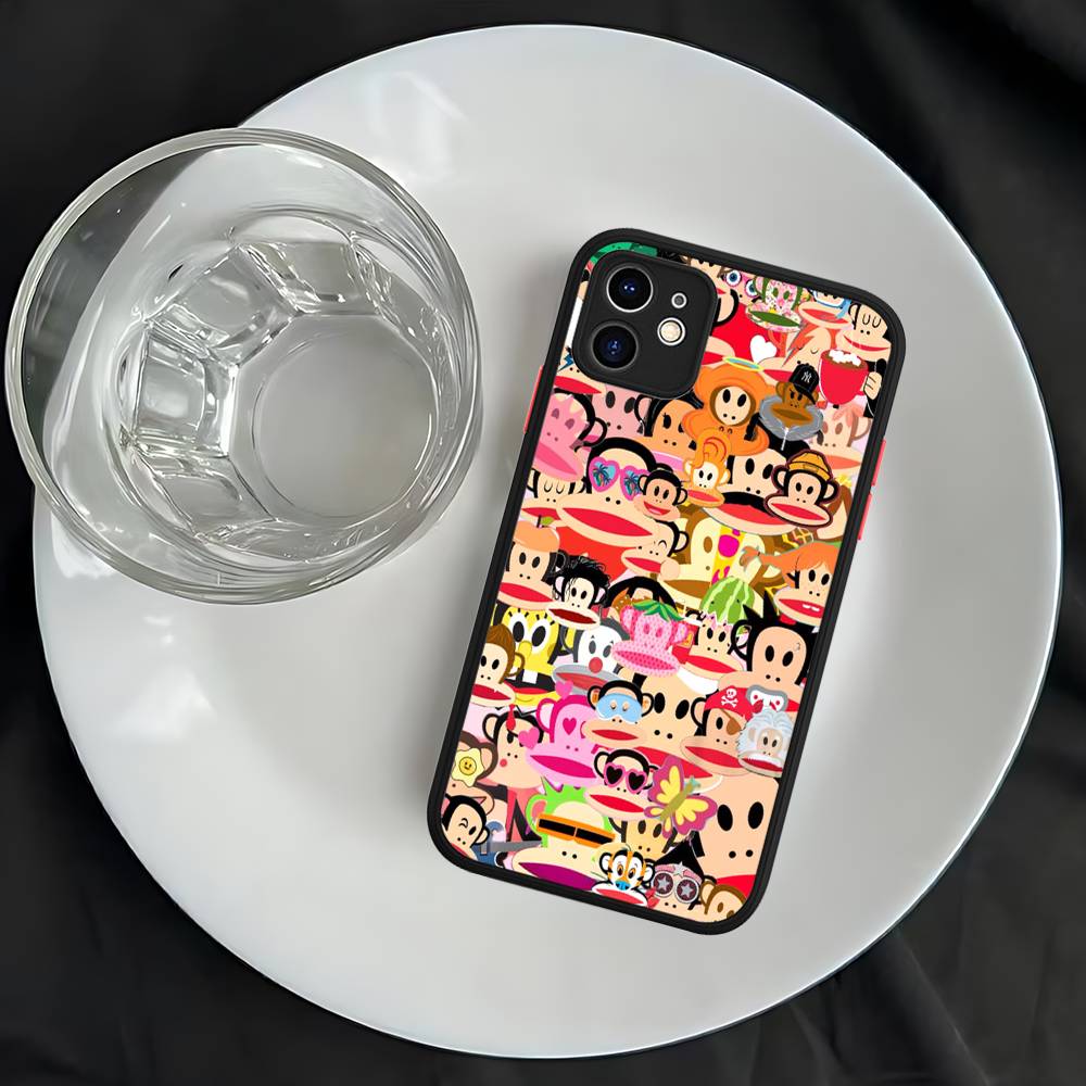 Famous Luxurious P-paul F-frank For iPhone 16 15 14 13 12 11 Pro Max X XS MAX Plus Translucent Black Phone Cover