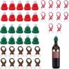 20pcs Mini Knitting Christmas Hats Yarn Handmade Mini Santa Hat Party Cap Christmas