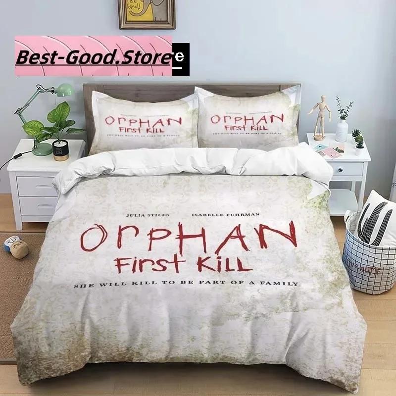 

Comforter 3D Horror Movie Film Orphan Bedding Set Printed Bed Set With Bed Soft Single Double Queen Super King Size Comforter (quilt)-EU Single(135*200cm)3pcs
