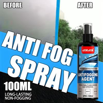Nano Anti-Fog Glass Spray 100ml - Long-lasting Anti-Fog Agent, Suitable for Car Windows, Windshields, Helmets and Mirrors