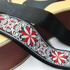 Guitar Strap Embroidered Print Ethnic Style Adjustable Guitar Strap For Folk Electric Guitar Bass Ukulele Guitar Accessories