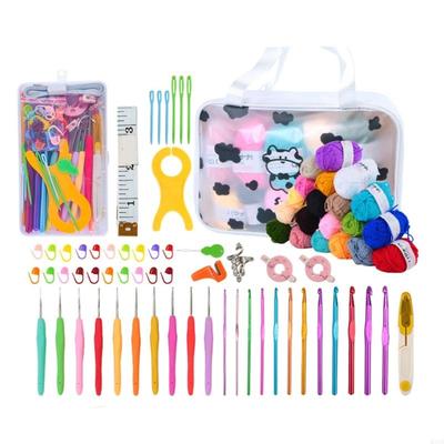 KX4B Kits de Crochet pour Débutants Outil de Tricot Crochet Accessoires de Tricot Ensemble de Crochets Kits de Démarrage au Crochet Ensembles de Crochets