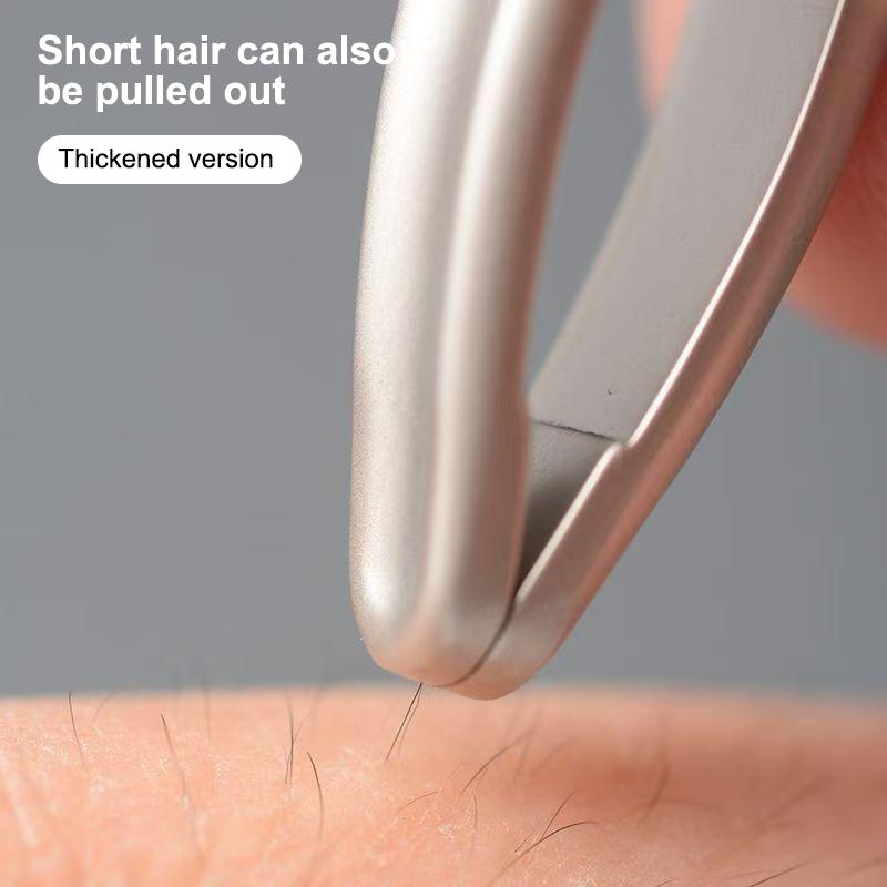 Stainless Steel Eyebrow Clips For Precision Beard And Mustache Trimming Gentle On Light Beige Round Head Tweezers Christmas Gift