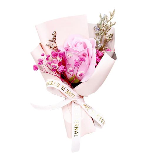 Mini Aromatherapy Soap Rose Bouquet Scented Artificial Flower Arrangement Christmas Wedding Birthday Valentine's Day Gifts for Women Mom Wife Best