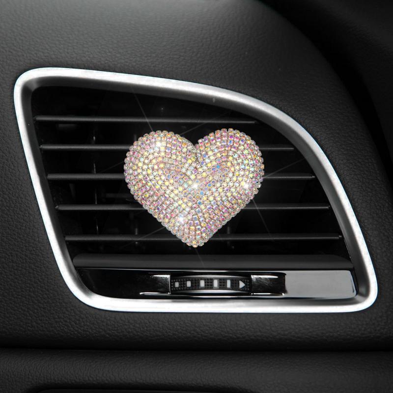 

Автомобильный зажим для воздуховода Автомобильный бриллиантовый зажим для духов Love Heart Ароматизатор воздуха Освежитель воздуха Декор для автомобиля Аксессуары для автомобиля белый