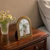 Arched Top Resin Photo Frame Ornate Embossed Border Tabletop Picture Frame  Bedroom