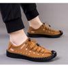 Sandali casual da uomo estivi, alla moda, traforati, traspiranti, scarpe basse, da lavoro, con suola morbida