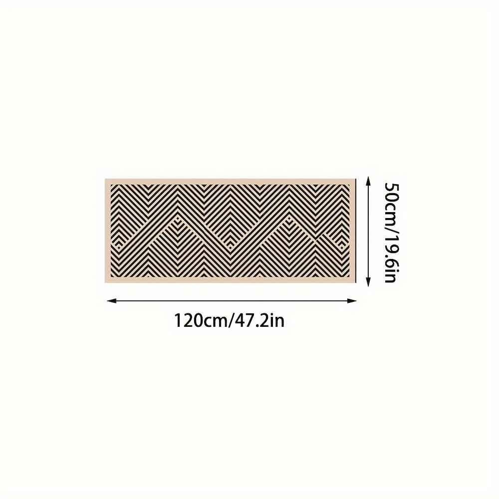 

VIKAMA Premium Striped Carpet Designer Kitchen Rug Easy-Clean Doormat Runner Rug Doormat Welcome Mat Rug For Bedroom Live Room 50X120CM