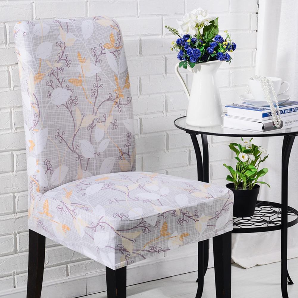 

Removable Elastic Printing Chair Cover for Home Hotel Banquet Pastoral leaf shadowOne size#0