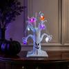 Indoor Horror Atmosphere Props Halloween Lighted Ghost Tree Centerpiece with LED Lights, Pumpkin Bat Creative Holiday Festive Gifts Spider Light