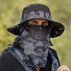 Men's Summer Outdoor Breathable Fishing Hat,Polyester Fabric Neck Shade Sun Protection Sporty Design,For Men Fishing Casual Wear