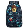 Stylish Roblox Backpack For Kids Featuring A Vibrant Cartoon Pattern And Large Capacity