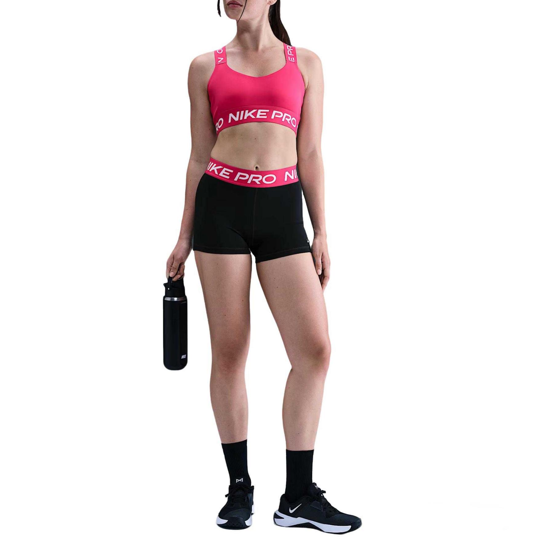Nike Pro Yoga Shorts Women s Black/Light Pink/White Moderate CZ9857-037 M
