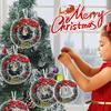 Mini Christmas Wreath Green Vine Ring Pine Cone Snowflake Decoration Red Berries Pendant Christmas Dollhouse Door Decoration